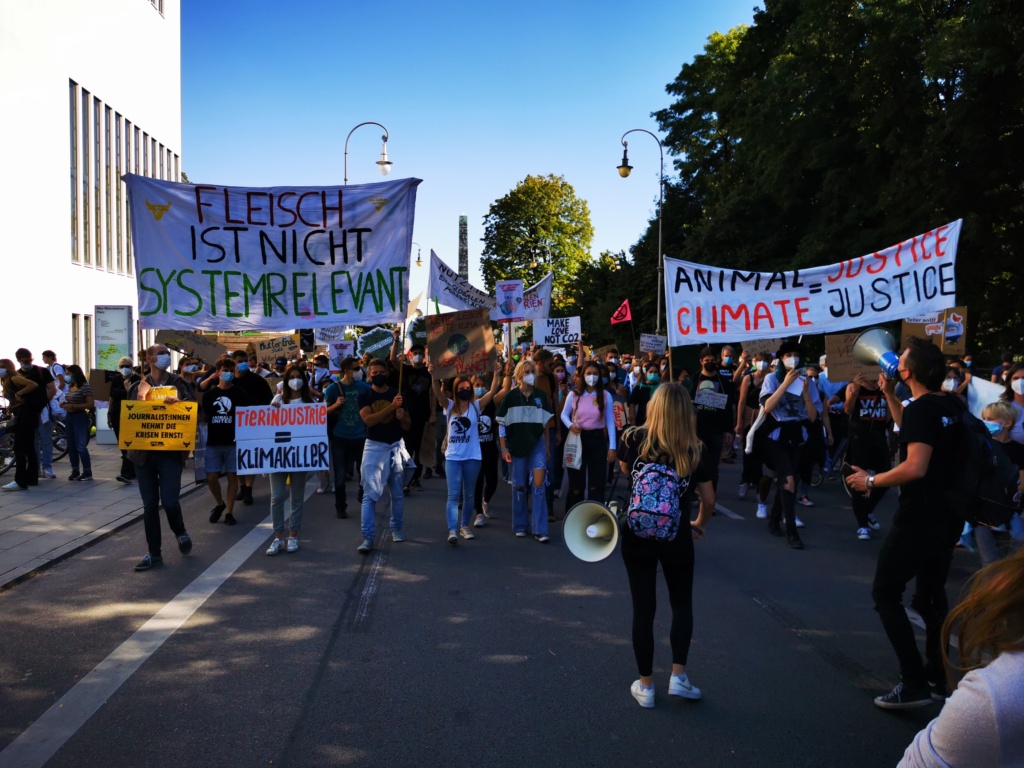 Animal Action auf der ARIWA Demo (Schließung aller Schlachthäuser) in München