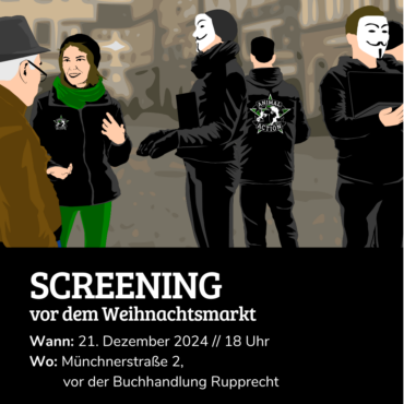 Screening vor dem Weihnachtsmarkt