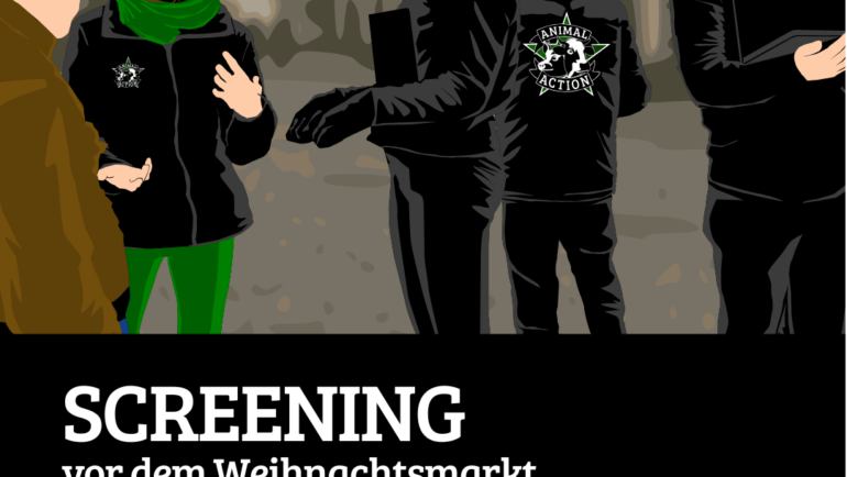 Screening vor dem Weihnachtsmarkt